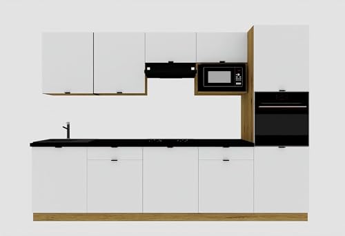 Miniatura 2 de Genérico Muebles Cocina Completa 300 Cms Color Blanco Mate Con Torre Horno Ref-46c