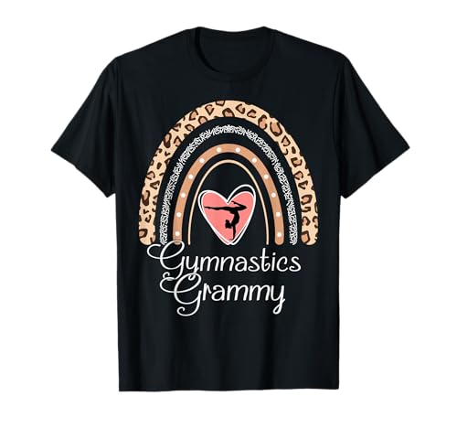 Gymnastics Grammy Boho Rainbow Funny Gymnast Grammy T-Shirt