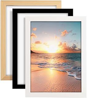 Cispree Photo Frame, A4 Wooden Picture Frames with Plexiglass Clear Sheet,Large Poster/Documents Frame for Family/Christmas/Photo A4(21 * 29.7CM)-White