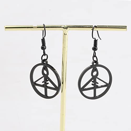 Boucles d'oreilles chouette avec glyphe en acier inoxydable, le cadeau idéal - 5