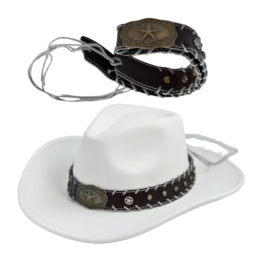 Image of Gamboa Hat Bands for Cowboy and Cowgirl Western Accesories for Men and Women Leather Style Hat Belt Band