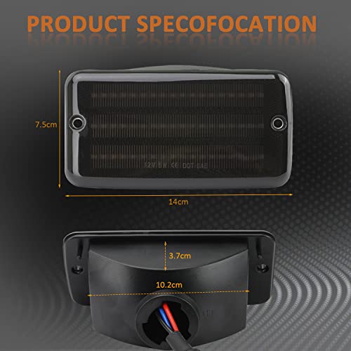 Bestview LED Sequential Front Turn Signal Light for 1997-2006 Jeep Wrangler TJ: Side Marker Light Assembly with Amber/White DRL, Smoked Lens, Dynamic Turn Signal Lamps Assembly, Pack of 2 by Bestview - Image 7