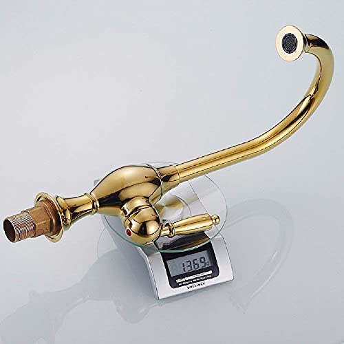 Grifo de cocina de cobre dorado duradero que elimina fugas en el fregadero 5