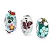 Mixed Garden Insect Set Bundle .925 Sterling Silver Core Translucent Multi Color 3D Lampwork Murano Glass Ladybug Butterfly Bumble Bee Charm Bead Spacer Fits European Bracelet For Women Teen