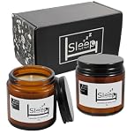 SIMPLY SUBLIME SCENTS - Sleep Candles Gifts for Women - Set Helps Reduce Stress, Anxiety & Promote Sleep - Lavender & Chamomile, Lavender & Ylang Ylang - Two Luxury Scented Soy Candles