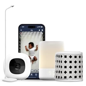 Nanit Essentials Smart Baby Monitor with Floor Stand – 1080p HD Wi-Fi Camera, Sensor-Free Breathing Monitoring, Sleep Tracking, Two-Way Audio, Night Vision, Motion & Cry Notifications, White