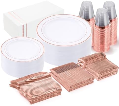 350pcs Rose Gold Plates...