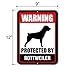 Honey Dew Gifts, Warning Protected By Rottweiler, Beware of Dog Aluminum Sign, 9 Inch by 12 Inch, Property Sign, HDG-1063