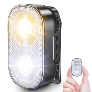 Glangeh 500LM Clip-Mini Taschenlampe Led Aufladbar mit Spot & Flood, 10 Modi Freihändige EDC-Taschenlampe- Lauflicht mit Langer Akkulaufzeit, IP65 Wasserdicht für Läufer/Arbeit/Notfall/Wande...