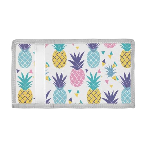 ALAZA Kids Wallets for Boys Girls Toddler Trifold Wallet Children Small Colorful Pineapple with Zipper Coin Pocket2