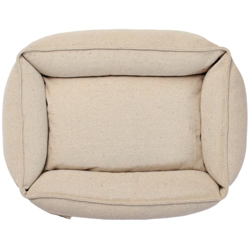 HUNTER Hundesofa Belluno, Farbe: Creme, mit robustem Strukturstoff, vorwiegend recycelte Materialien, nachhaltig, rutschhemmend, stilvoll und modern, Größe: M