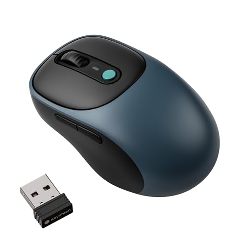 Image of Keychron BM24 Portable Wireless Mouse, 2400 DPI Quiet Clicks, 2.4 GHz /Bluetooth 5.2 /Wired with Programmable Buttons, Long Battery Life for Laptop PC /Mac /Windows - Space Gray