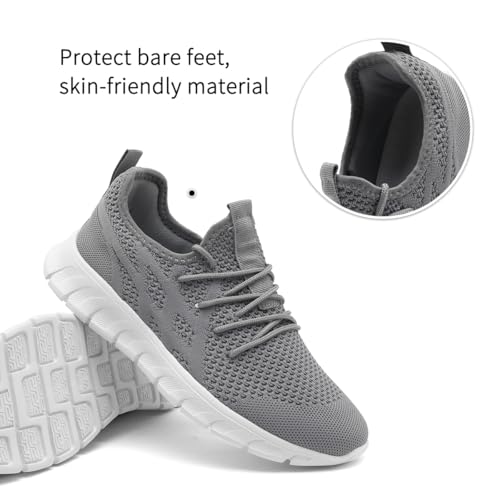 Womens Running Shoes Lightweight Walking No Slip Sneakers Tennis Gym Breathable Sports Athletic Workout Casual Fashion Fitness Comfortable Shoes Light_Gray Size US 93