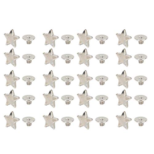20Pcs Decorative Rivets For Leather, Antique Star Shape Rivet Stud With Screws, Star Rivet Studs Garment Rivets For Diy Clothes Shoes(#1) #TOP24