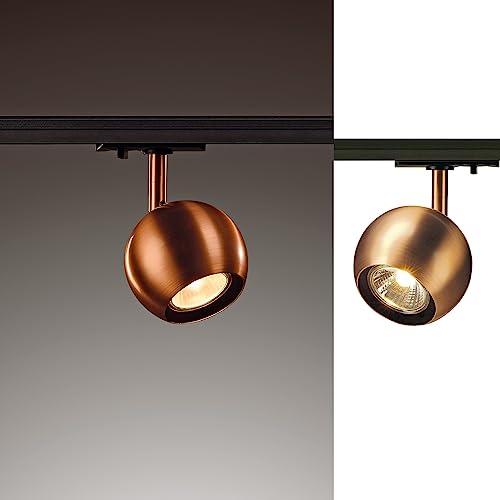 Preisvergleich Produktbild SLV LIGHT EYE® 90 / LED Hochvolt-Stromschiene 1Phasen, Schienenleuchte, Schienensystem, Leuchte für Wohnzimmer, Bar, Esszimmer / GU10, kupferfarben, inkl. 1 Phasen-Adapter