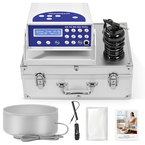 veicomtech Ionic Foot Bath Detox Machine, 2-in-1 Foot Detox Machine, Detox Foot Bath with Timer, Professional Foot Detox Bath in 3 Modes, Ionic Foot Spa for Home Use & Salon Beauty Club