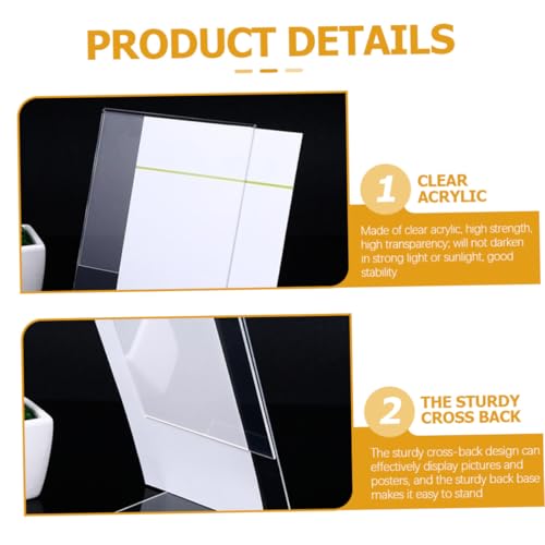 Présentoir menu résistant aux rayures VOSAREA support acrylique transparent - 4