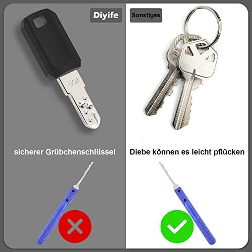 Diyife TSA Luggage Locks, [2 szt 4 Keys] Key Lock Security Lock Travel Lock for Travel Suitcase Suitcase Bag Case (Black)