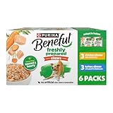 Purina Beneful Freshly Prepared Stews Wet Dog Food Variety Pack with Chicken Dinner or Turkey Dinner - 9.5 oz Carton (Pack of 6)