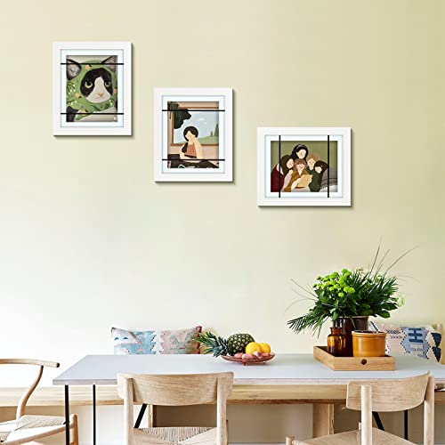 Frametory, 10X12.5 Kids Artwork Frames - Magnetic Front Opening, Tempered Glass, White Interchangeable Frames Can Hold About 50 Pcs Artwork, Drawing, Paintings, Pictures, Art - Set Of 2 #TOP5