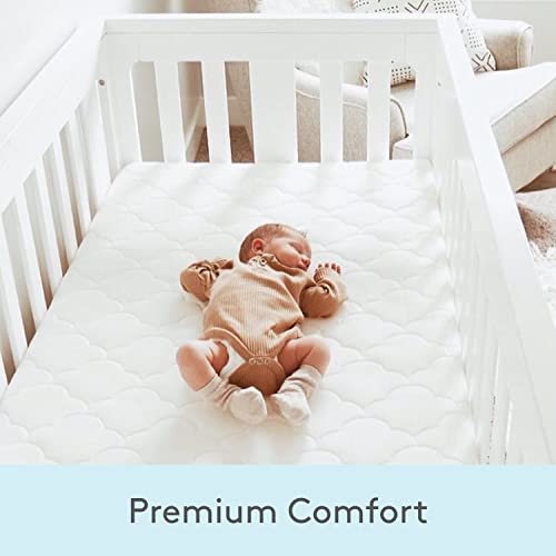 Newton Baby Crib Mattress and Toddler Bed | 100% Breathable Proven to Reduce Suffocation Risk, 100% Washable, Hypoallergenic, Non-Toxic, Better Than Organic - White