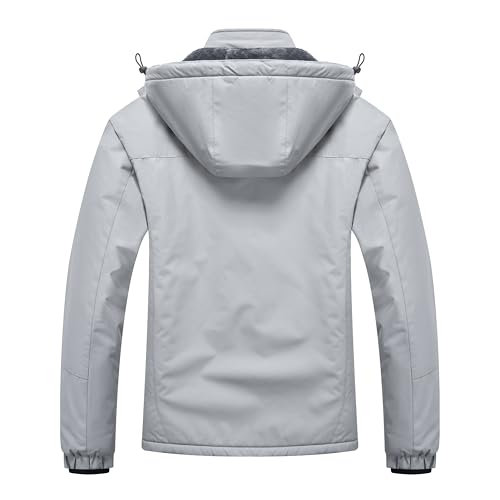 Image of WULFUL Men's Ski Jackets Warm Winter Snow Windbreaker Resistant Snowboard Fleece Coat Mountain Waterproof Parka with Hood