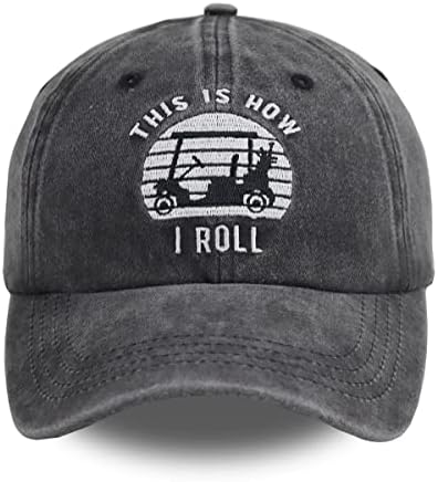 This is How I Roll Baseball Cap for Men Women, My Retirement Play Embroidery Adjustable Washed Vintage Cotton Skull Golf Hat