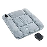 Sitzheizung Winter-Plüsch-Stuhlkissen, beheiztes Stuhlkissen mit USB-Schnittstelle for das Büro, abnehmbar for einfache Reinigung (Color : Gray-, Size : 45X45CM)