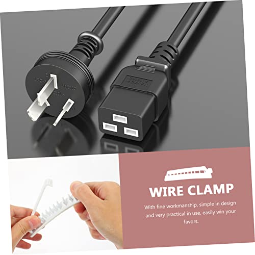 Artibetter 4 piezas Abrazaderas para cables Clip bajo escritorio para gestión adhesiva de cables miniatura 5