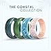 Enso Rings Etched Coastal Silicone Rings - Comfortable and Flexible Design - She Sells Seashells - Size 5