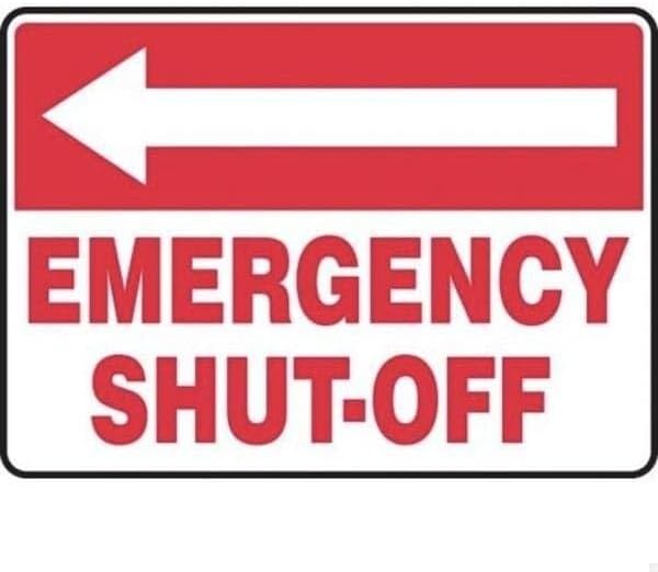 SAFETY SIGN LEFT ARROW EMERGENCY, Mfr: MFXG540XL-A