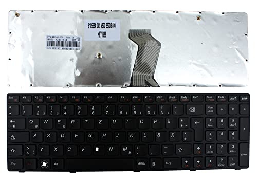 Teclado alemán para Lenovo Essential B570 con marco negro repuesto de PC