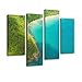 Produktbild Aerial of Cape Tribulation, Australia Canvas Wall Art Classic Painting Picture Digital Print Wooden Framed Artwork Home Gallery Wrapped Decoration Gift 4 Panels