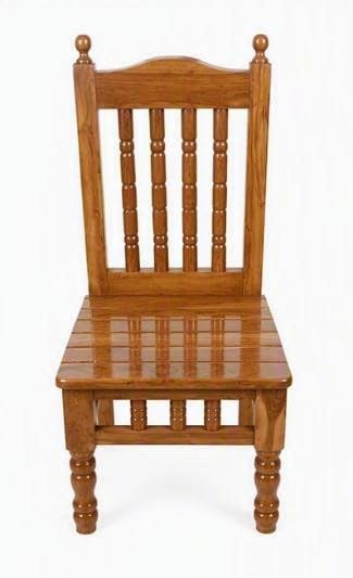 Wooden Dining Chair with High Spindle Back, Honey Finish-image-29