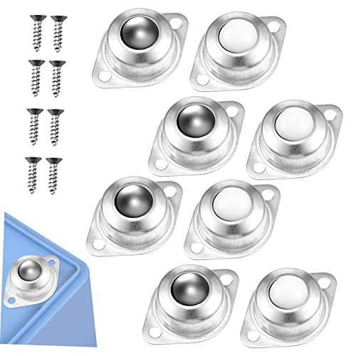 Garneck 8pezzi Sfere Cuscinetto Per Rotelle Mobili Pesanti Con Portata Elevata e Rotazione Per Mobili Ufficio e Apparecchiature