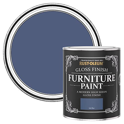 Rust-Oleum Blue Furniture & Skirting Board Paint in Gloss Finish - Ink Blue 750ml