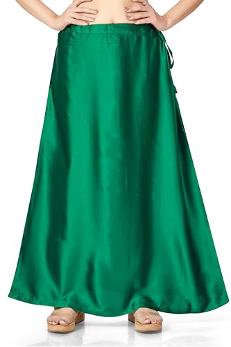 Image of Madhu Fashion Women's Satin Saree Petticoat Saree Underskirt