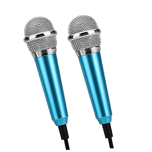 LIFKOME 2pcs Mini Microphone for Cell Phones Portable k Singing Bar Microphone Easy and Play Recording Mic Suitable for Karaoke Apps Compatible Smartphones Random Style