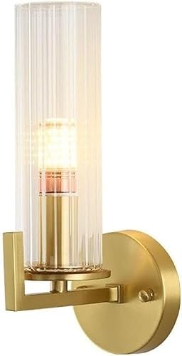 CWCQGH Wall Light Wall Lighting V-intage Glass Wall Light Copper Wall Sconce Lamps Medieval Brass Wall Lighting,Clear