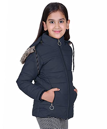 Image of Brazo Full Sleeve Solid Winter Wear Jacket for Girls