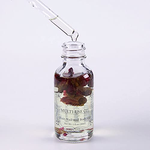 Image of Rose Multi-Use Oil 30ml, Organic Essential Oil for Skin, Hair, Body and Nails