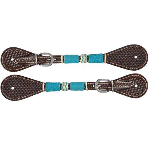 Circle Y Women & Youth Turquoise Round Up Durable Western Double Leather Ply Adjustable 7 1/2
