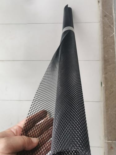 Rollo Malla Enrejado Valla para Jardin Malla De Alambre De Pollo De Plástico Negro, Red Protectora Para Exteriores Para Aves De Corral, Barrera Animal, Flores, Plantas, Árboles Y Jardinería(WxL 1.6x65