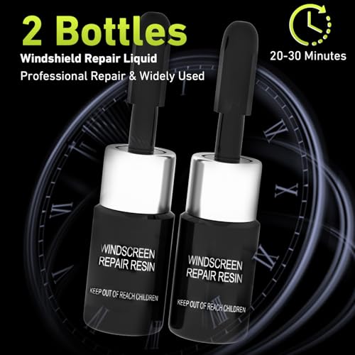 image for PEAKTOW Windshield Crack Repair Kit, 2 Bottles Cracked Windshield Repa
