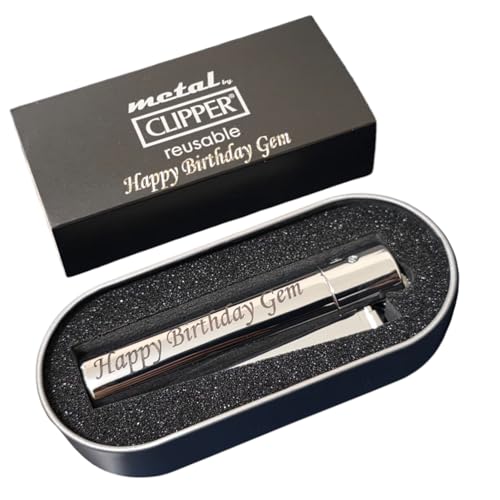Personalised Deep Engraved lighters Multicolour Silver Clippers Birthday Anniversary for her/him Clippers