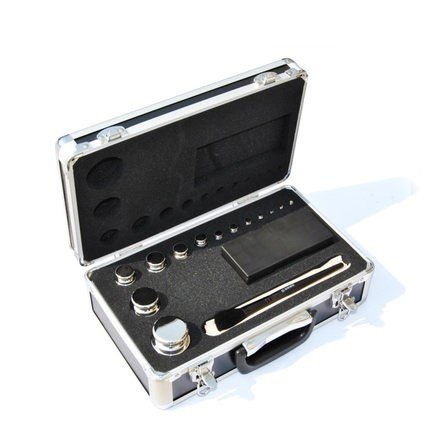 CGOLDENWALL M1 Clase 304 Acero Inoxidable Digital Balanza Calibración Pesas Set Herramienta 11 Tipos Ópticos (25pcs 1mg-1kg)