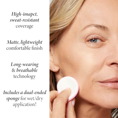 LAURA GELLER NEW YORK Baked Double Take Powder Foundation - Porcelain - Buildable Medium to Full Coverage - Matte Finish