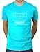 KaterLikoli - T-shirt da uomo con scritta "Schuhtick" turchese XL
