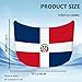 Dominican Flag Car Hood Cover, Elastic Polyester, Universal Fit, 3.5x5 Ft, Stretchable Automotive Bonnet Banner