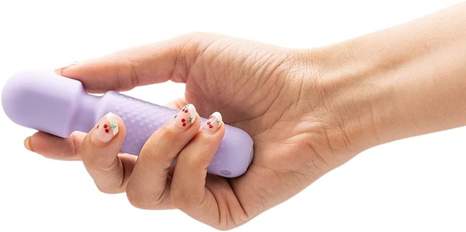 Emojibator Tiny Wand Personal Massager | Lavender | 10 Vibration Settings | Water Resistant | Medical Grade Body Safe Silicone | USB Rechargeable